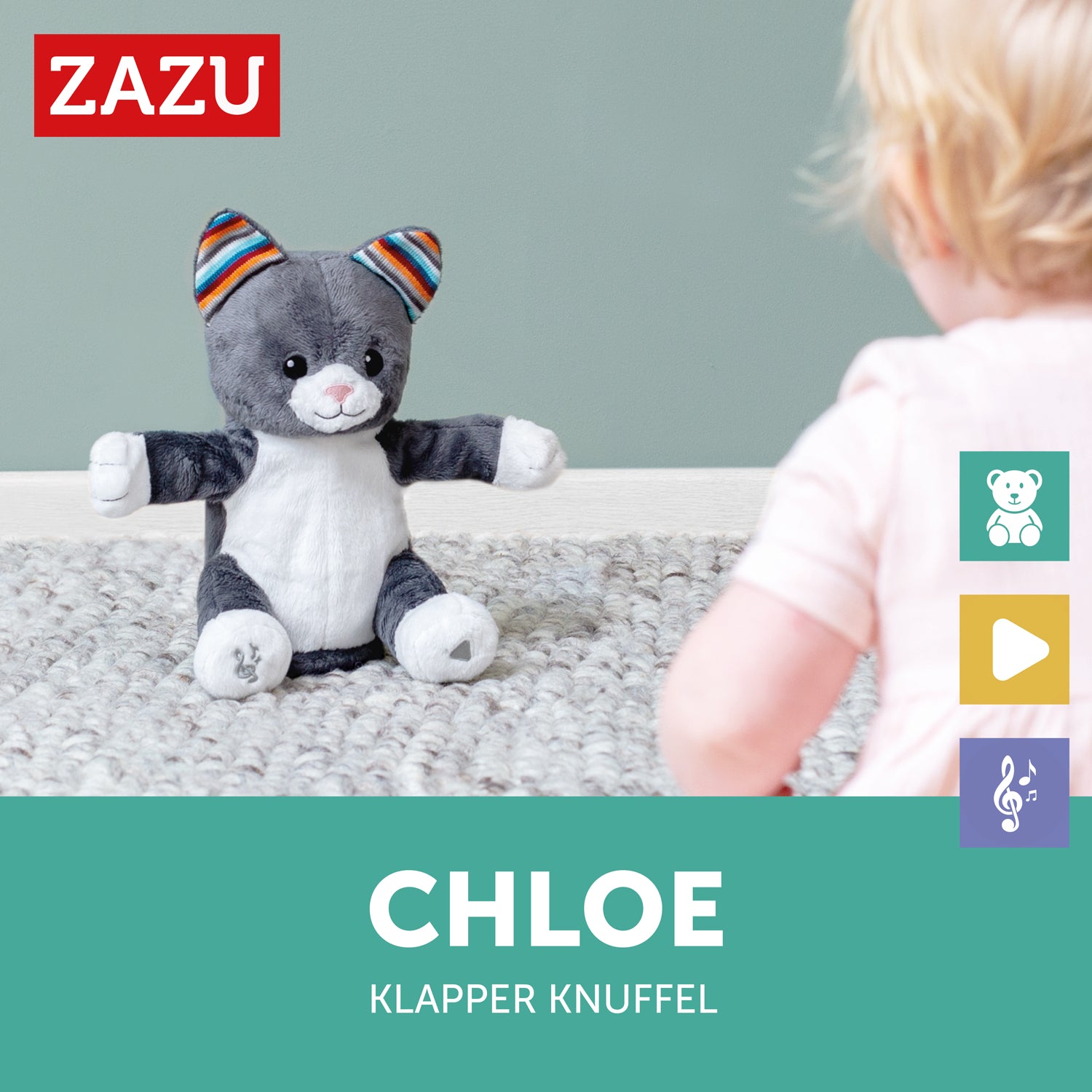 Chloe de kat – Interactieve Klappende Knuffel