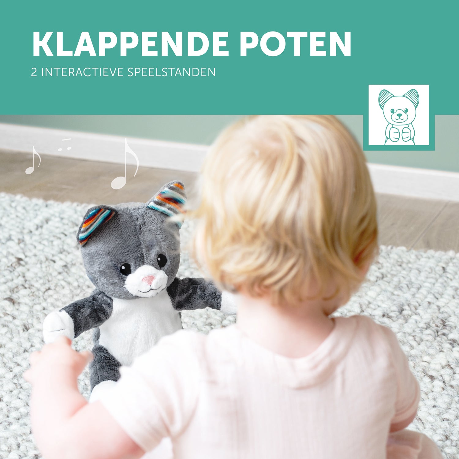 Chloe de kat – Interactieve Klappende Knuffel