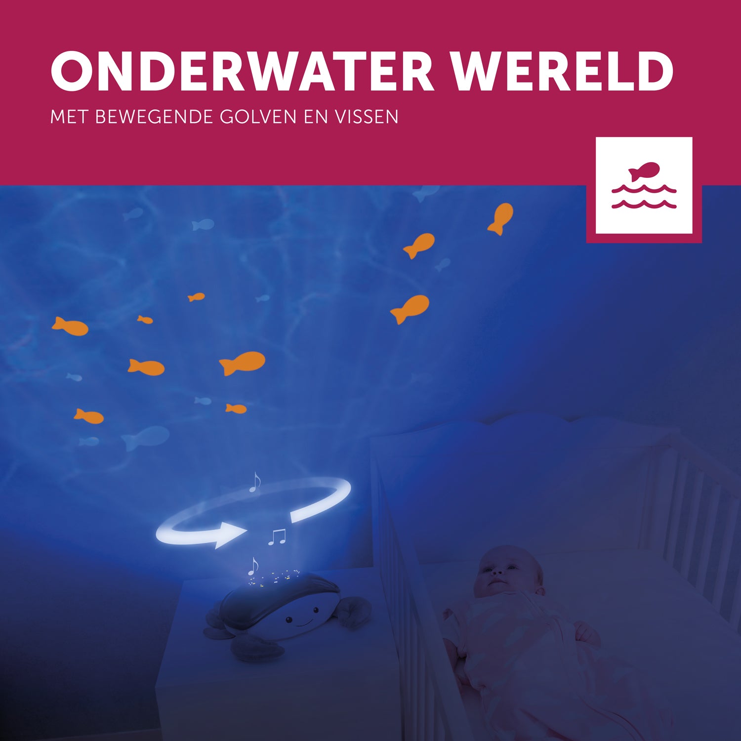 Cody de krab -  rustgevende onderwater projector