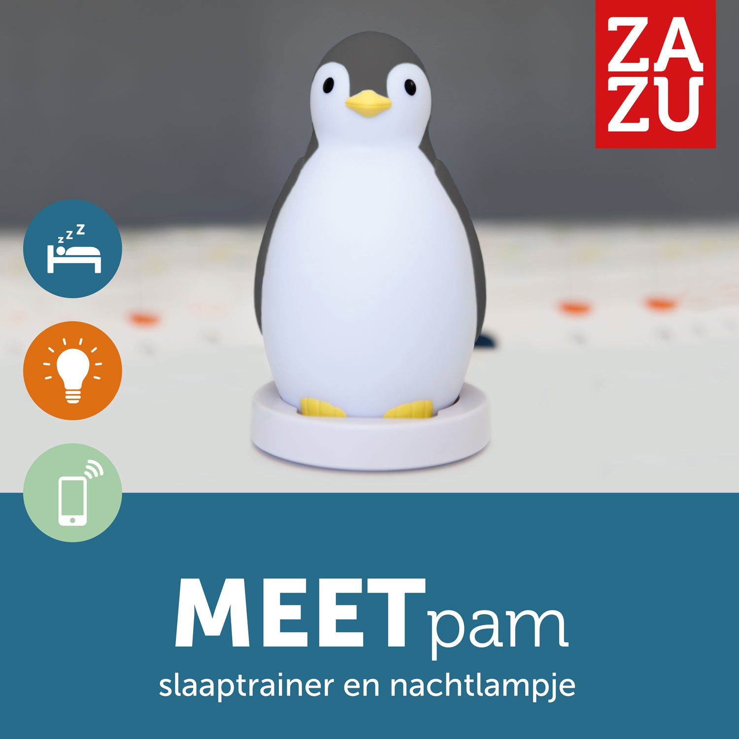 Pam de Pinguïn – slaaptrainer & nachtlampje
