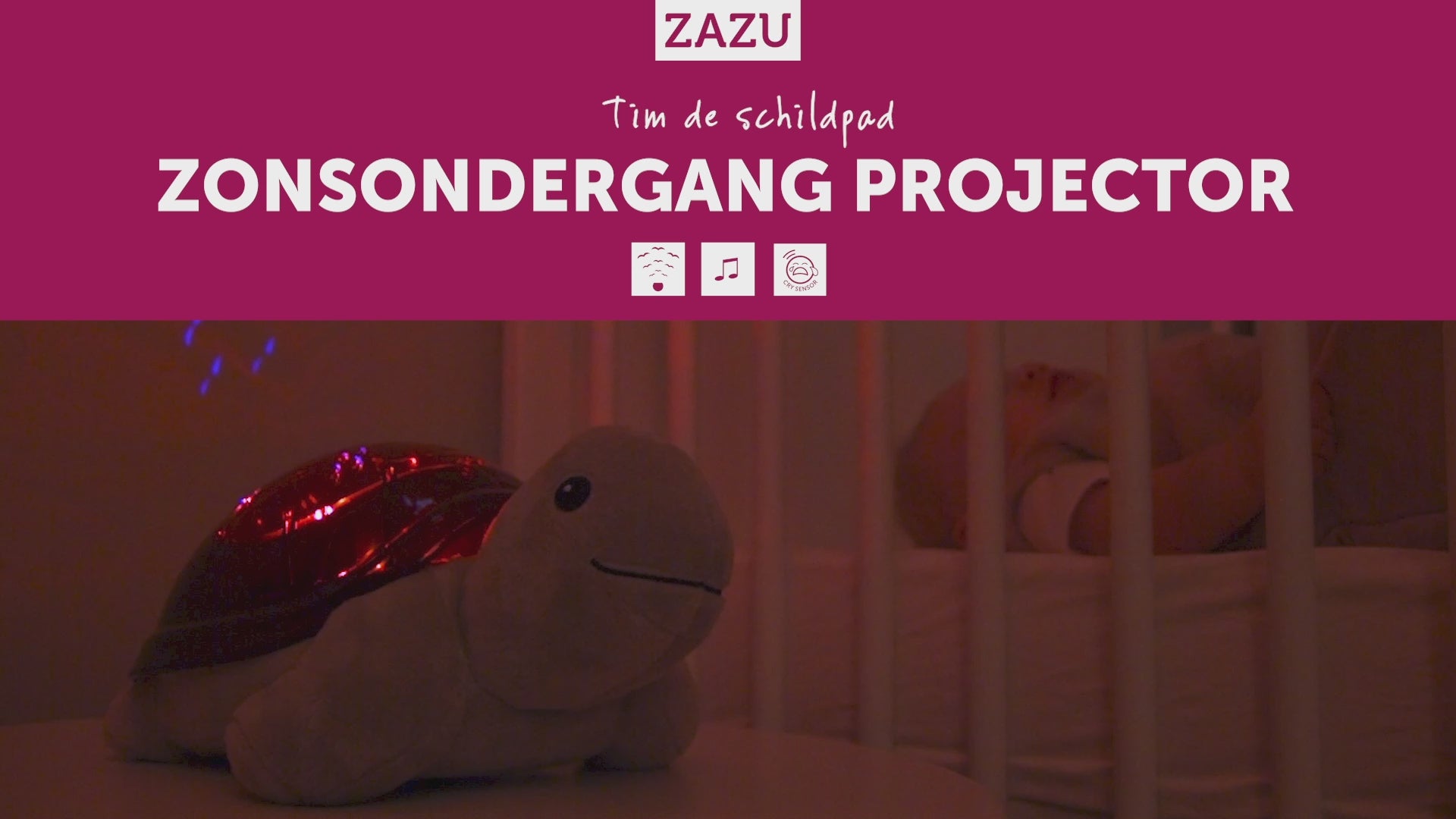 Tim de Schildpad – ZAZU Zonsondergang‑projector & Muziekdoosje